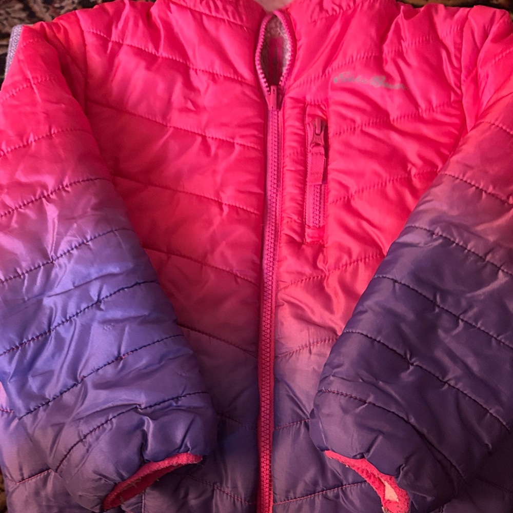 Eddie Bauer Kids Gradient Pink and Purple Puffer Jacket